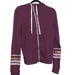 Perfect Zip-Up Hoodie With Striped Sleeves